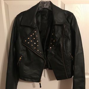 Black Faux Leather Jacket